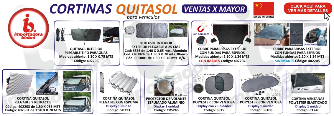 Cortinas Quitasol Vehiculos