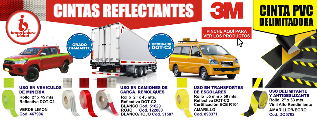 Cintas 3M Delimitantes y Reflectantes